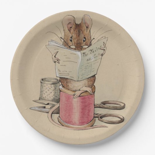 The Tailor Mouse (van Beatrix Potter) Papieren Bordje (Voorkant)