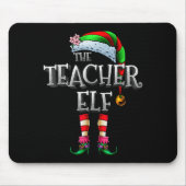 The Teacher Elf Shirt Matching Family Funny Christ Muismat (Voorkant)