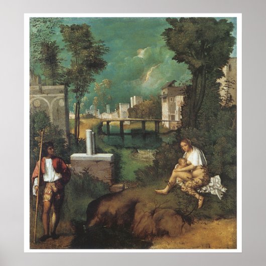 The Tempest, 1510 Giorgione Poster (Voorkant)