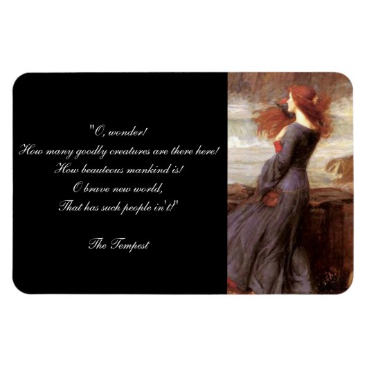 The Tempest Quote van William Shakespeare Magneet (Horizontaal)