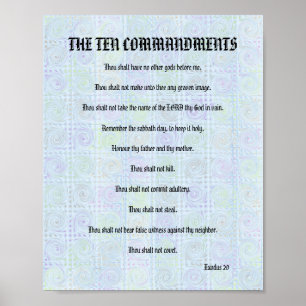 The Ten Commandments - Aqua Twists Poster