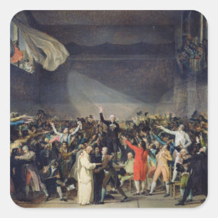 The Tennis Court Oath, 20 juni 1789, 1791 Vierkante Sticker