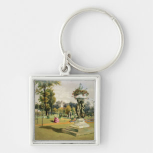 The Terrace Garden, Woburn Abbey (chromolitho) Sleutelhanger