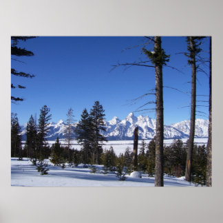 The Tetons in February Poster