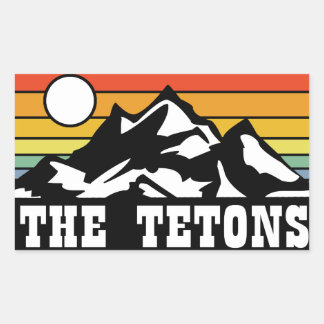 The Tetons Rechthoekige Sticker