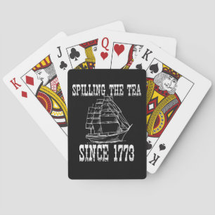 The Thee Stortend Sinds 1773 Juli Geschiedenislera Pokerkaarten