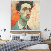 The Thin Man: Modern Expressionism Canvas Afdruk (Insitu (Slaapkamer))
