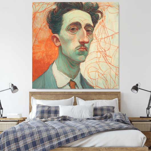 The Thin Man: Modern Expressionism Canvas Afdruk (Insitu (Slaapkamer))