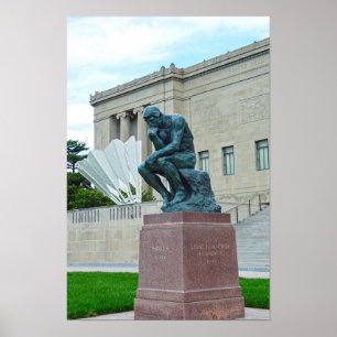 The Thinker and The Shuttlecock, Kansas City, MO Poster