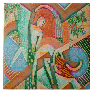 The Thundershower – Abstract Chaos in Bloom Tegeltje