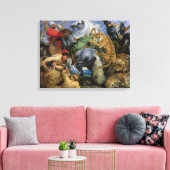 The Tiger Hunt, c.1616 Canvas Afdruk (Insitu (Woonkamer))