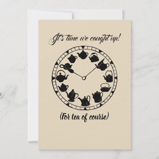 Thé-time invitation aux amateurs de thé (Devant)