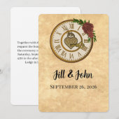 The Timeless Nocturne: Clockwork Heart Invitation (Devant / Derrière)