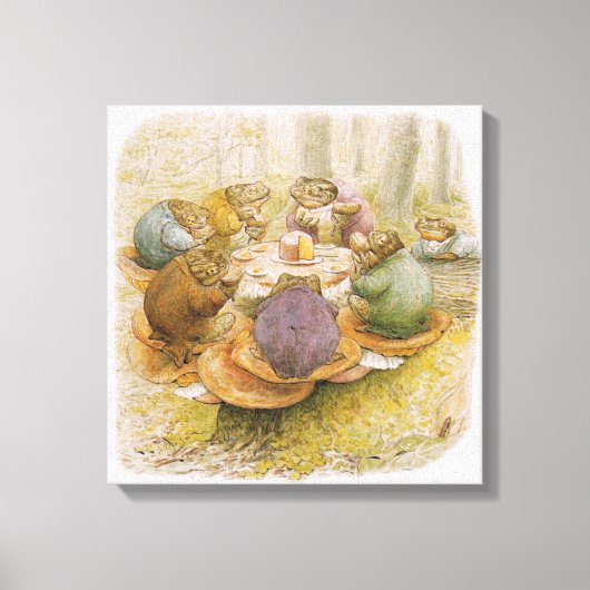 The Toads' Tea Party (door Beatrix Potter) Canvas Afdruk (Voorkant)