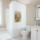 The Toads' Tea Party (door Beatrix Potter) Douchegordijn (In situ)