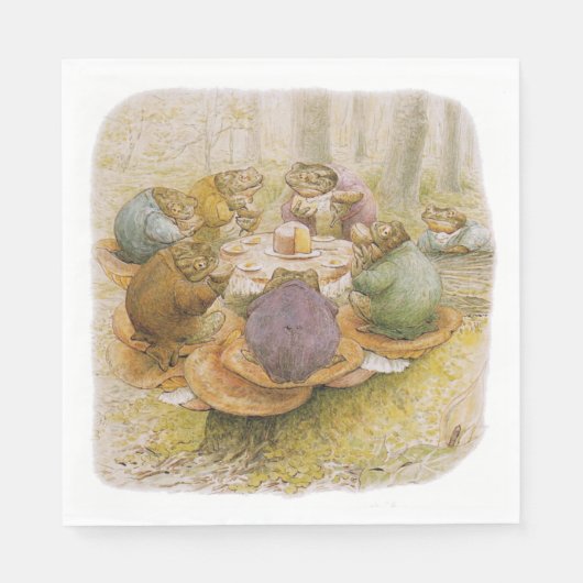 The Toads' Tea Party (door Beatrix Potter) Servet (Voorkant)