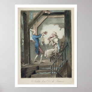 The Toilet of an Attorney's Clerk, gegraveerd door Poster
