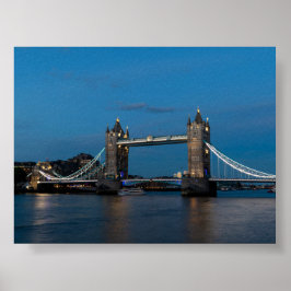 The tower bridge at blue hour poster