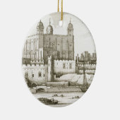 The Tower of London, 1647 (graving) Keramisch Ornament (Rechts)