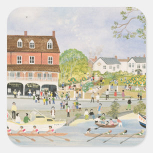 The Towpath Walton-on-Thames Vierkante Sticker
