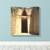 The Treasury of Atreus, c.1300 BC Canvas Afdruk (Insitu (Houten vloer))