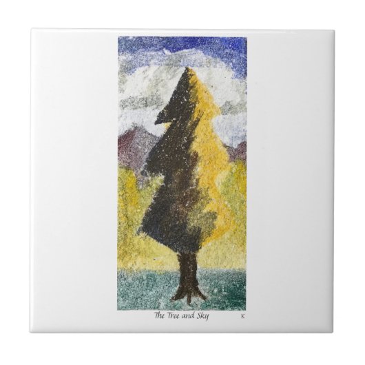 The Tree and Sky Tegeltje (Voorkant)