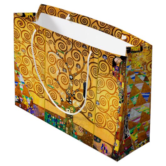 The Tree of Life, Klimt Large Gift Bag Groot Cadeauzakje (Achterkant Gekanteld)