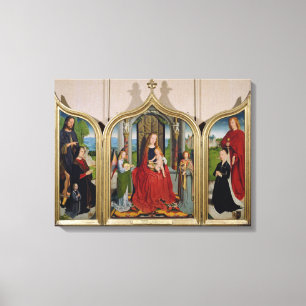 The Triptych of the Sedano Family, c.1495-98 Canvas Afdruk
