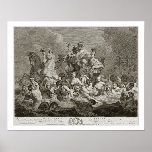 The Triumph of Britannia, c.1765 (graving) Poster (Voorkant)