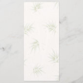 The Tropical Imperial Bamboo Garden Wedding Menu (Achterkant)