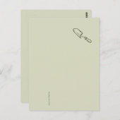 The Trowel -Botanists Pause- Minimalist Briefkaart (Voorkant / Achterkant)