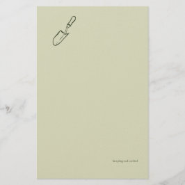 The Trowel -Botanists Pause- Minimalist Briefpapier