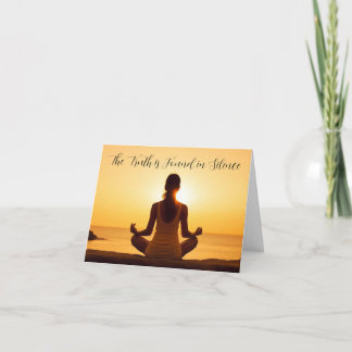 The Truth is Found in Silence Blank Bedankkaart