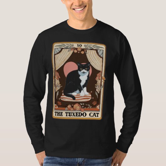 The Tuxedo Cat Tarot Card Tuxedo Cat Tuxedo Mom Ca T-shirt (Voorkant)