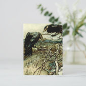 “The Twa Corbies” van Arthur Rackham Briefkaart (Staand voorkant)