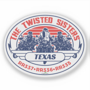 The Twisted Sisters Texas USA Motorfiets 01 Sticker