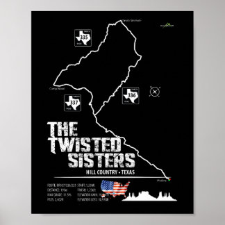 The Twisted Sisters Texas USA Motorfiets 02 Poster