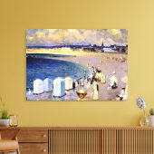 The Two Beaches in Winter, Parame, Saint-Malo Canvas Afdruk (Insitu (Woonkamer))