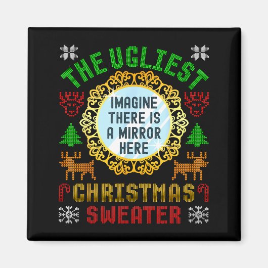 The Ugliest Christmas Sweater With An Image Of A M Magneet (Voorkant)
