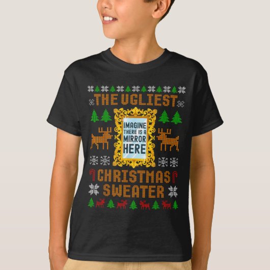 The Ugliest Christmas Sweater With An Image Of A M T-shirt (Voorkant)