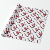 The UK Union Jack British Flag Typography Elegant Cadeaupapier (Uitgerold)
