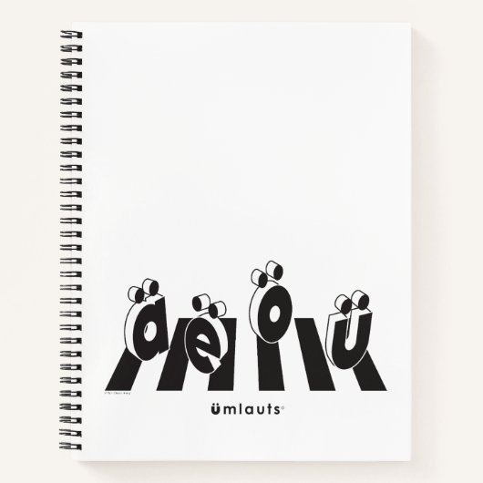 “The Umlauts™ Crossing Over” Notitieboek (Voorkant)