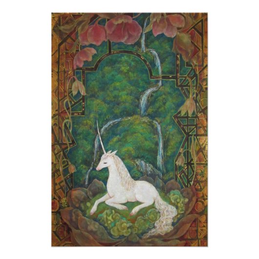 The Unicorn's Secret Garden Perfect Poster (Voorkant)