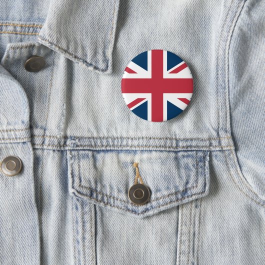 The Union Jack British Flag Button (In situ)