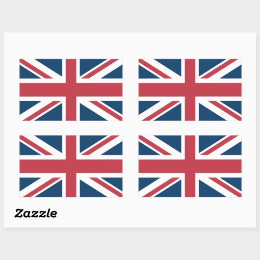 The Union Jack British Flag Rechthoekige Sticker (Vel)