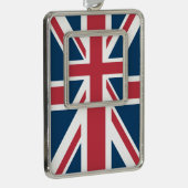 The Union Jack British Flag Verzilverd Kader Ornament (Rechts)