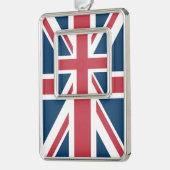 The Union Jack British Flag Verzilverd Kader Ornament (Links)