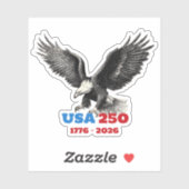 The United States 250th Anniversary Bald Eagle Sticker (Vel)