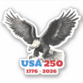 The United States 250th Anniversary Bald Eagle Sticker (Voorkant)