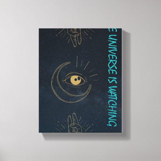 The Universe Is Watching – Mystical Design Canvas Afdruk (Voorkant)